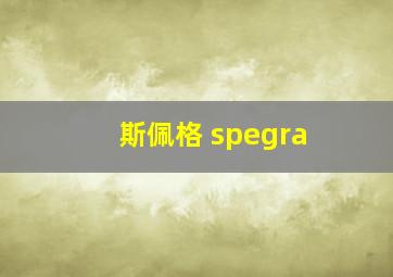 斯佩格 spegra